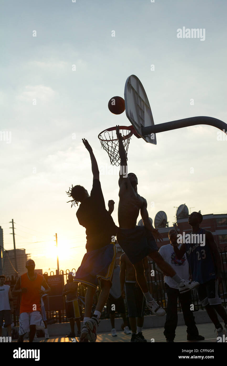 Man at Basketball Court, Toronto, Ontario Stock Photo Alamy