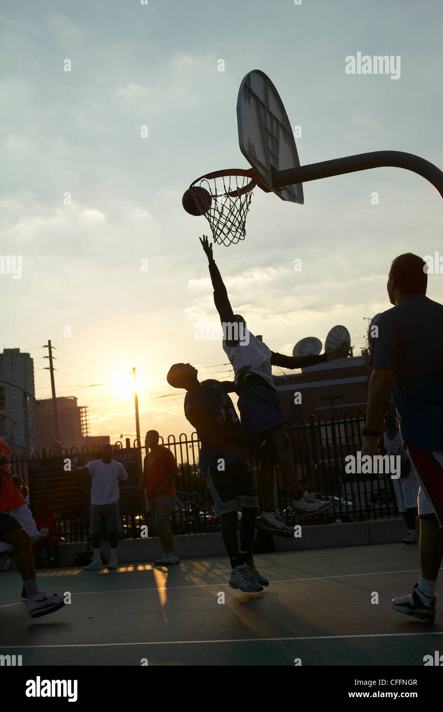 Outdoor Basketball Game, Toronto, Ontario Stock Photo Alamy