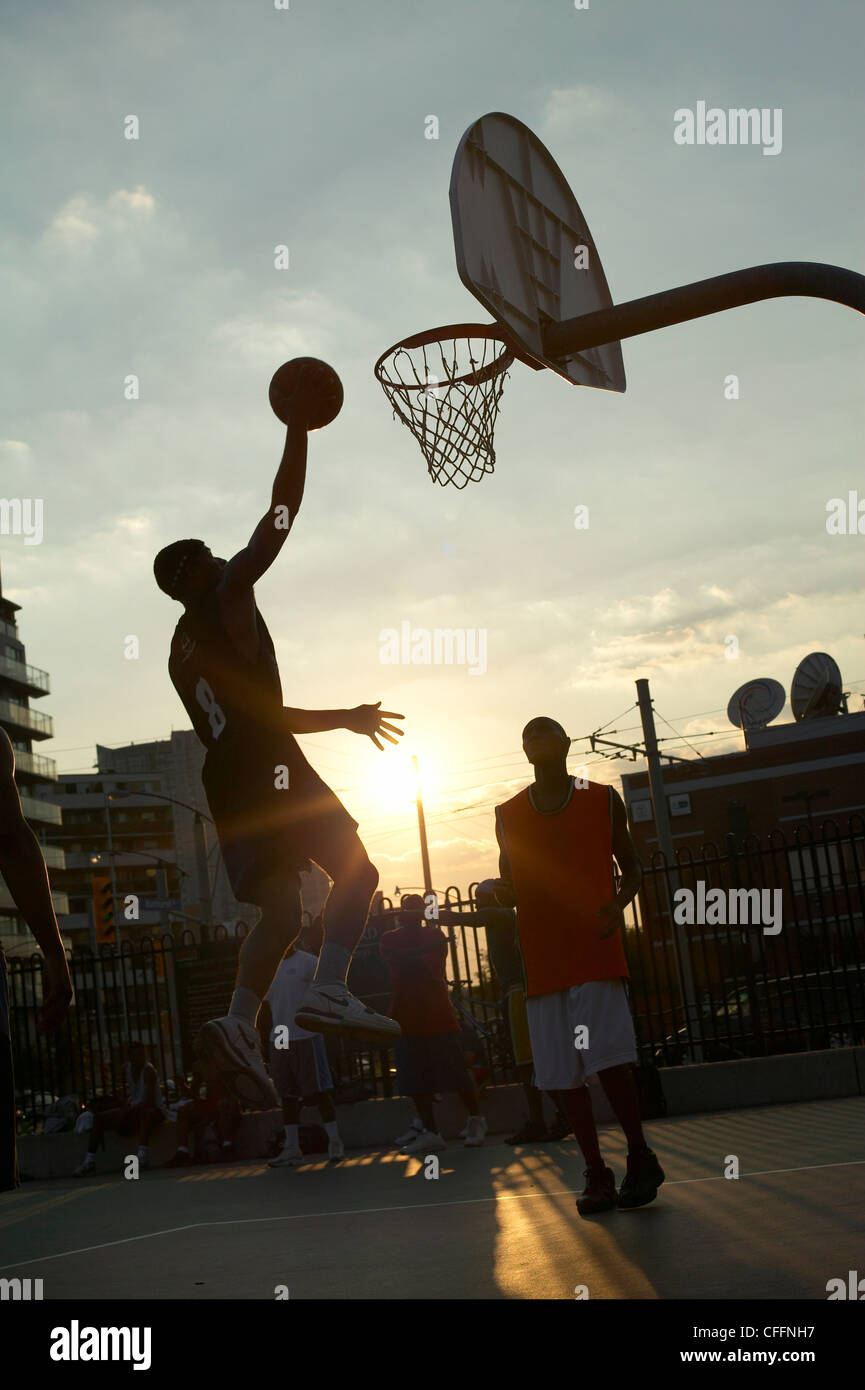Outdoor Basketball Game, Toronto, Ontario Stock Photo Alamy