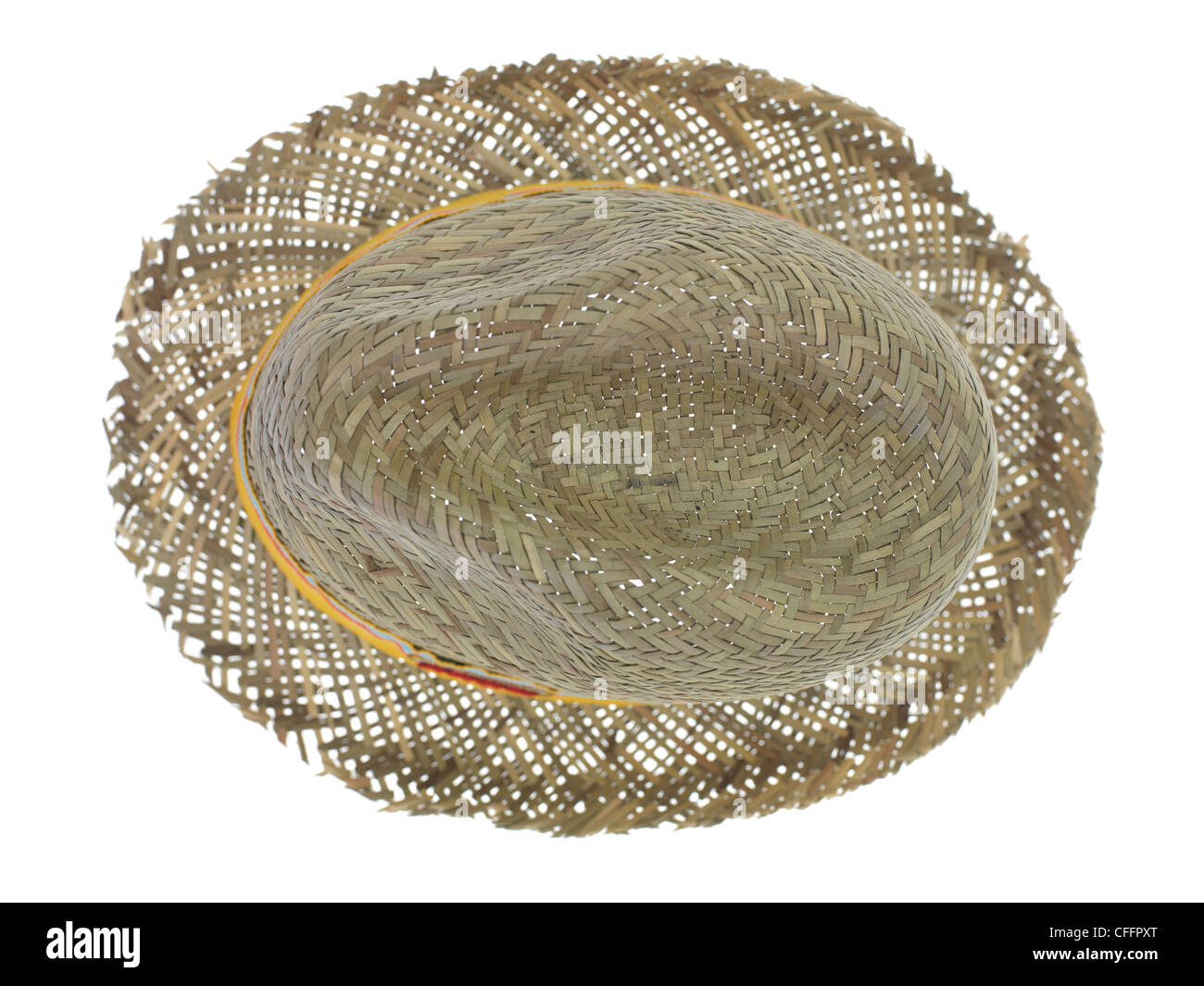 A straw hat isolated against a white background Stock Photo - Alamy