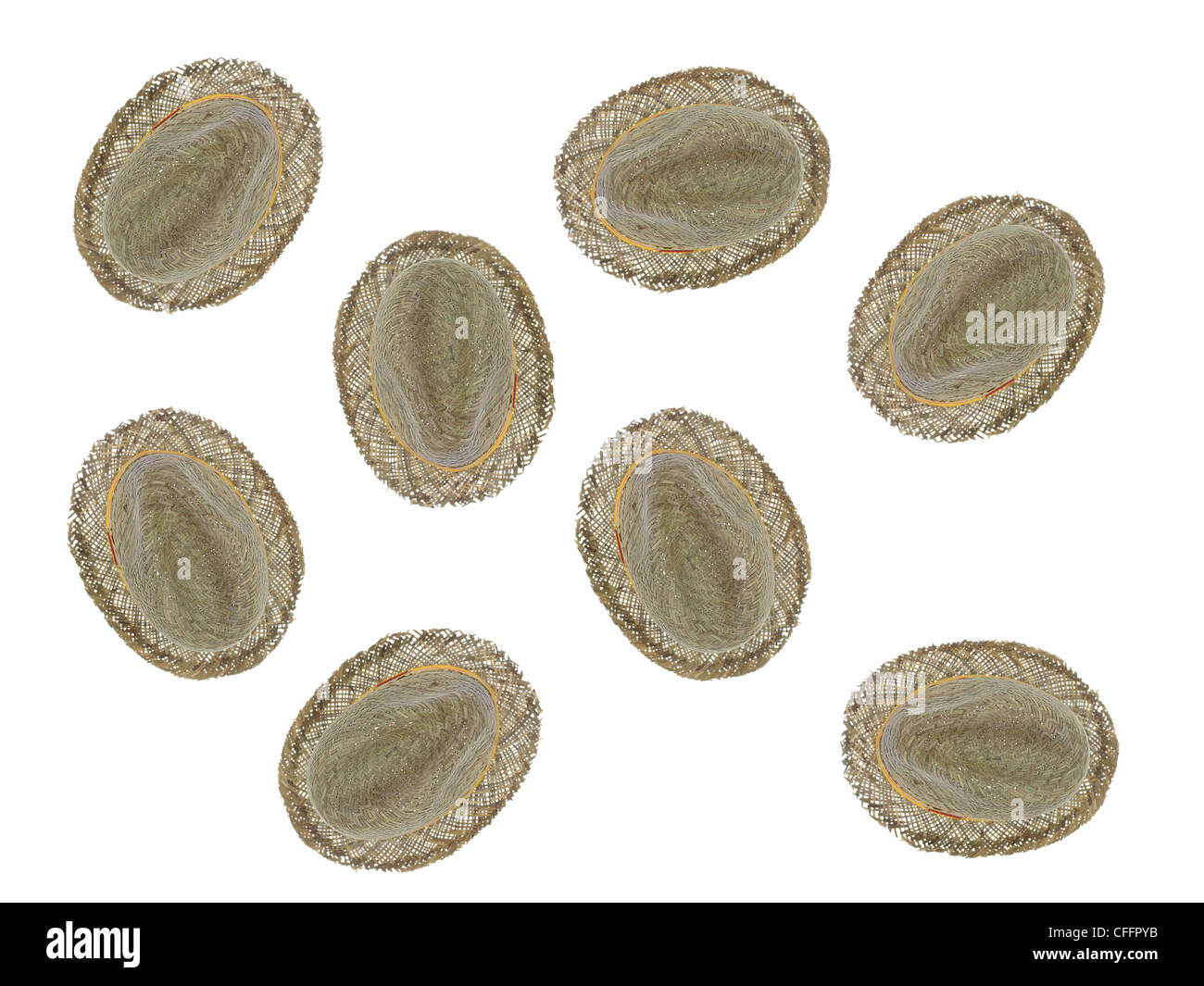 A straw hat isolated against a white background Stock Photo - Alamy