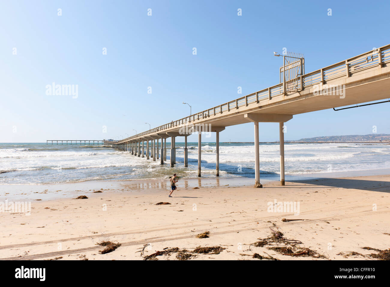 Ocean Beach Pier, San Diego Stock Photo
