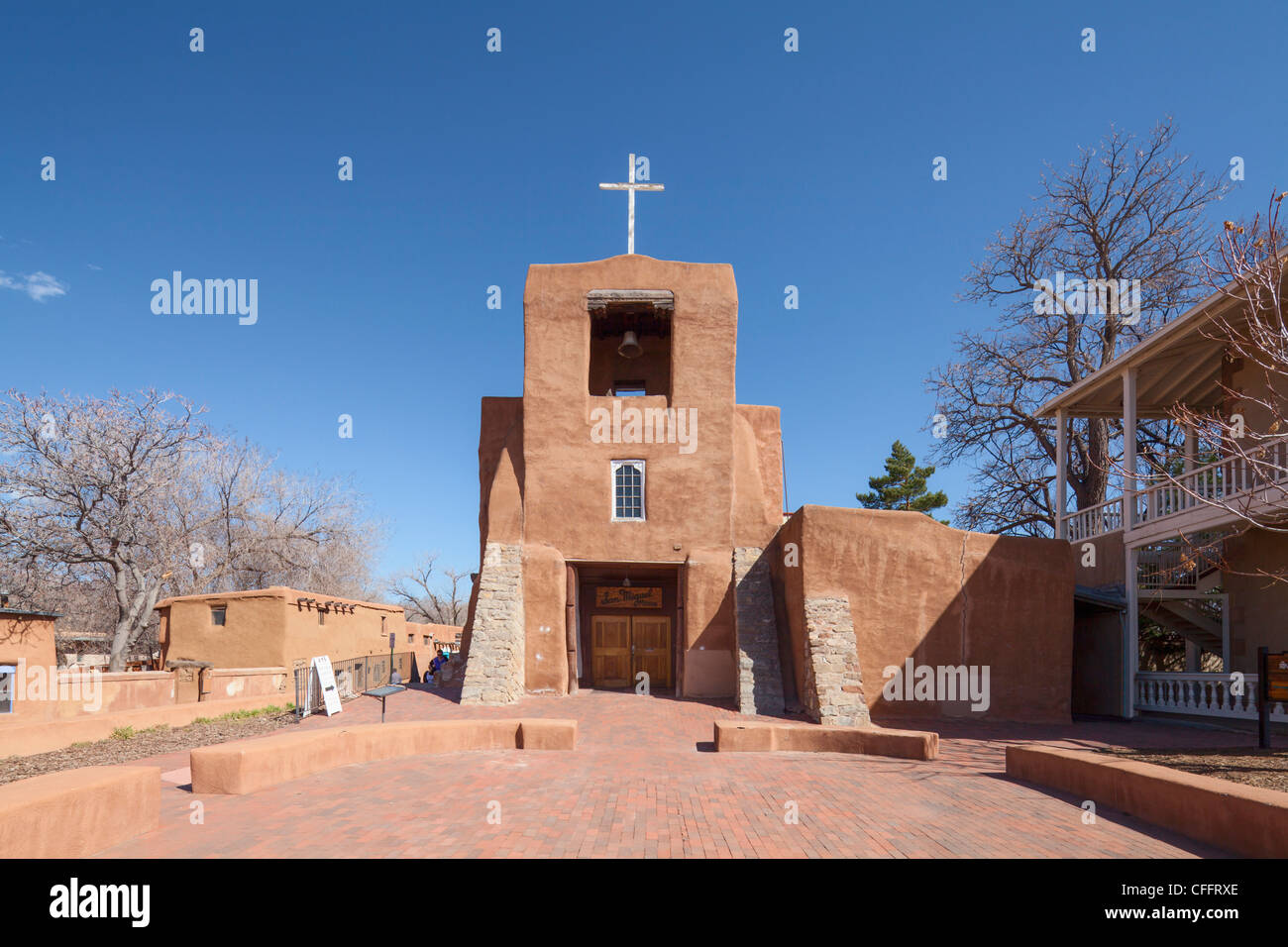 San Miguel Mission Chapel, Santa Fe Stock Photo