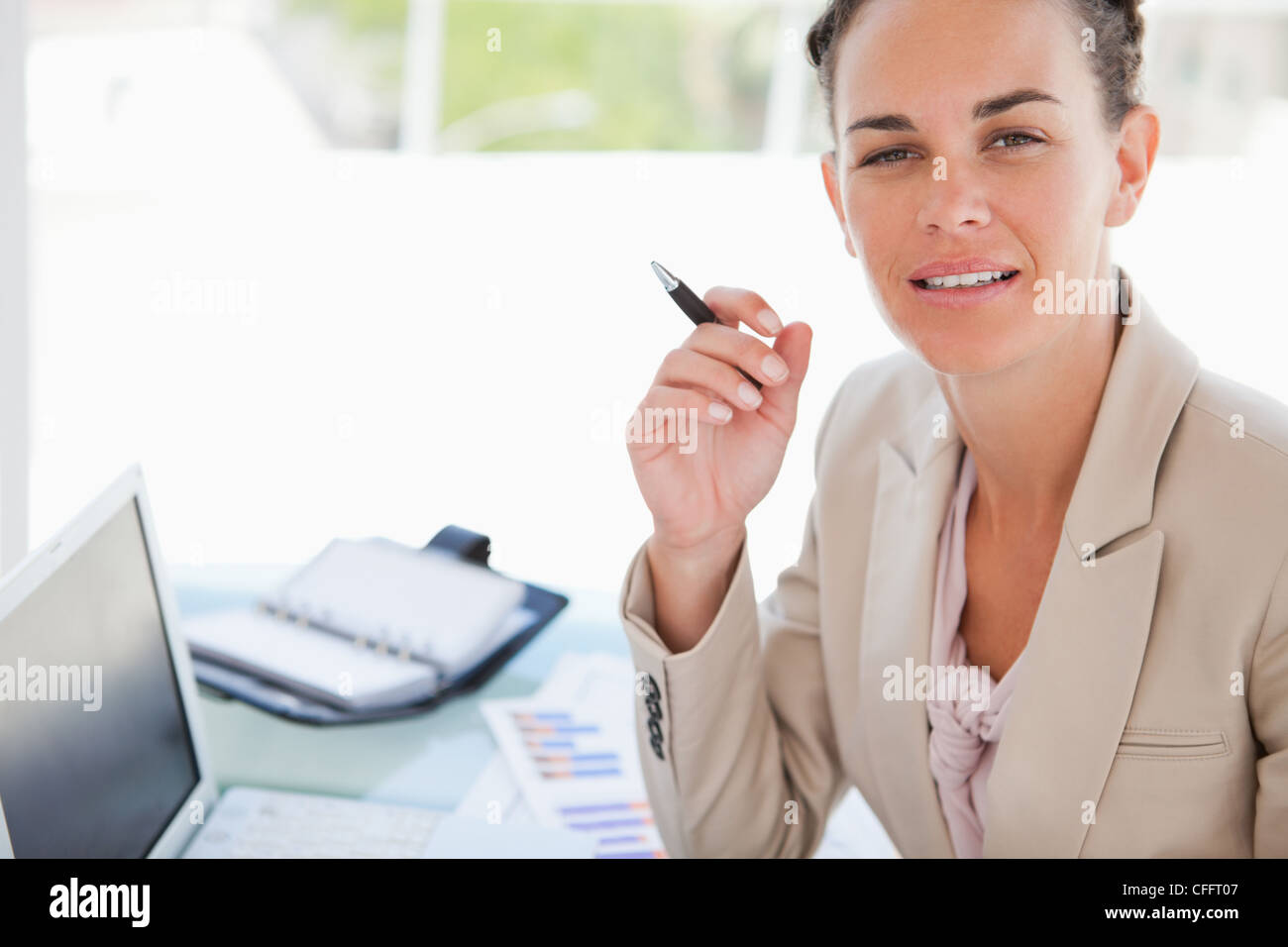 Portrait of a businesswoman with a braid Stock Photo