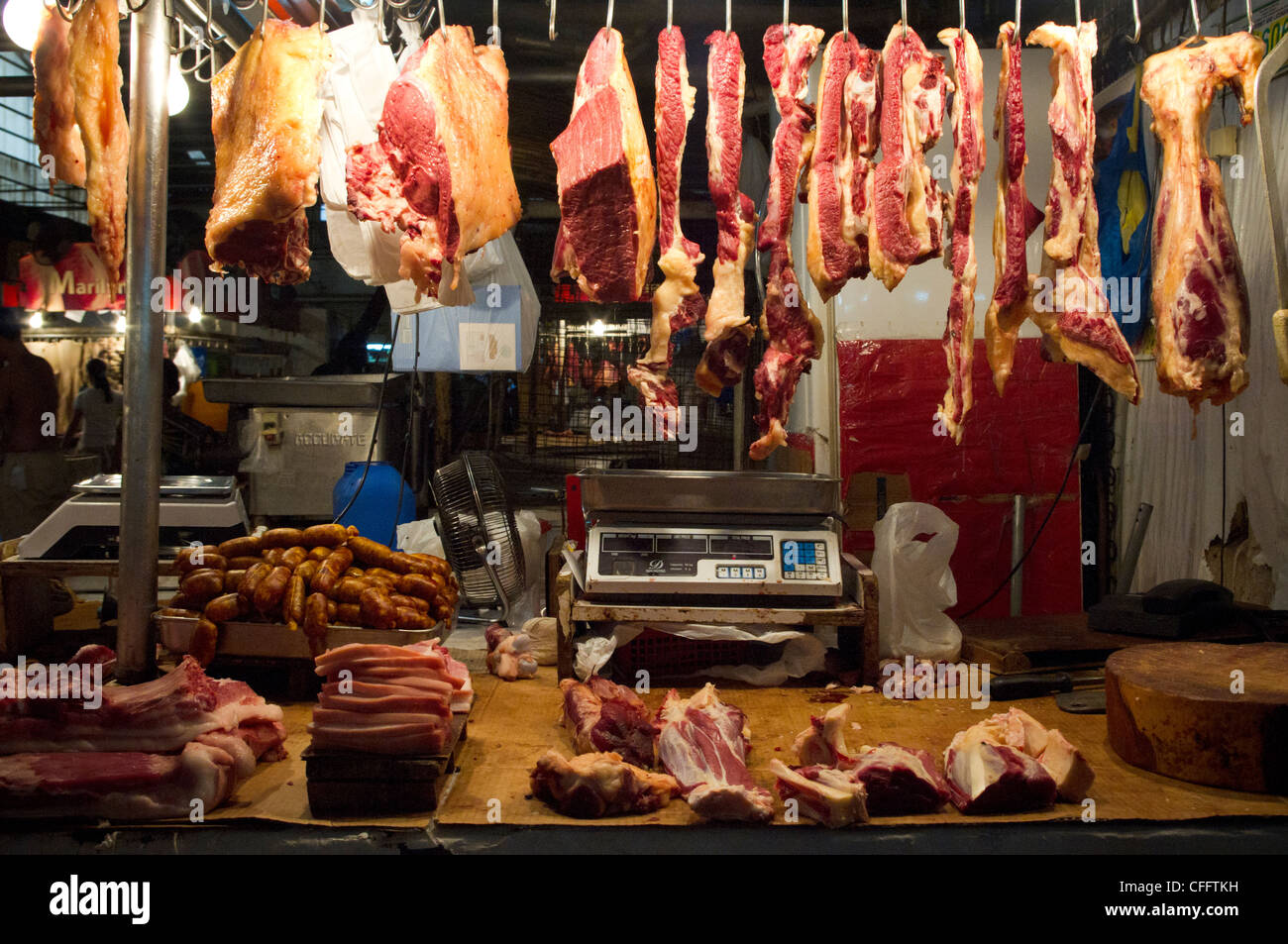 raw meat, beef, for sale in market, photos is taken in philippines
