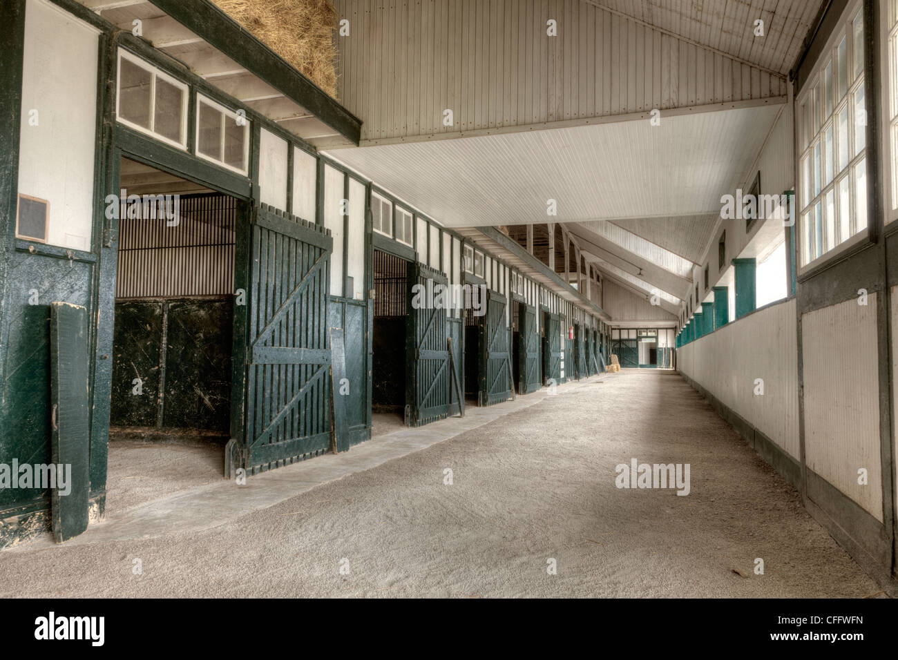 Horse stables Stock Photo