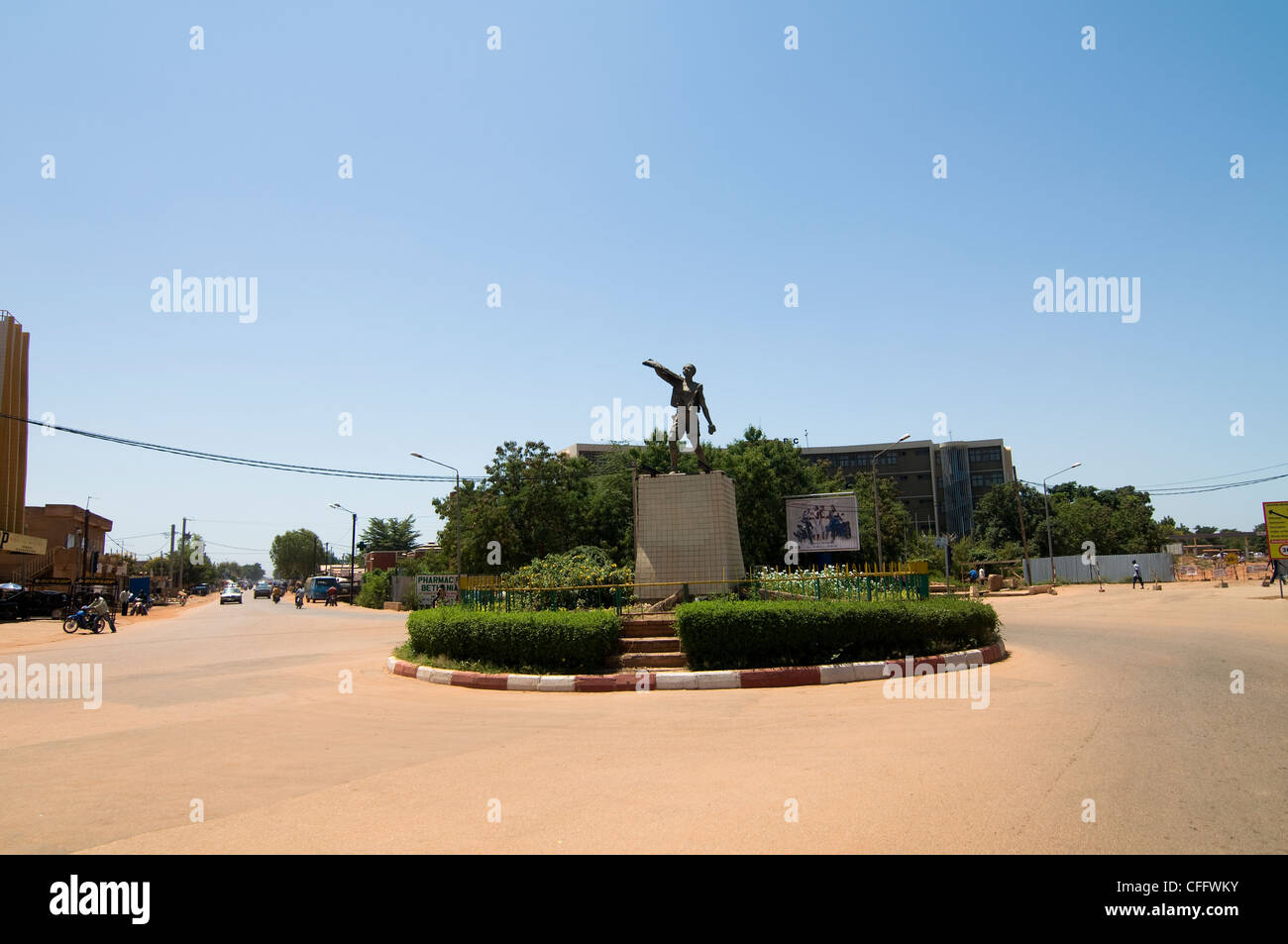 The center of Ouagadougou , capital of Burkina Faso. Stock Photo