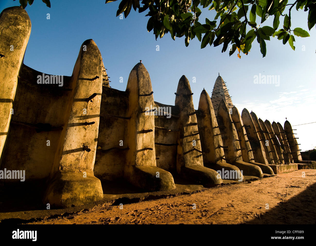 The Sahel style mosque in Bobo Dioulasso in Burkina Faso. Stock Photo