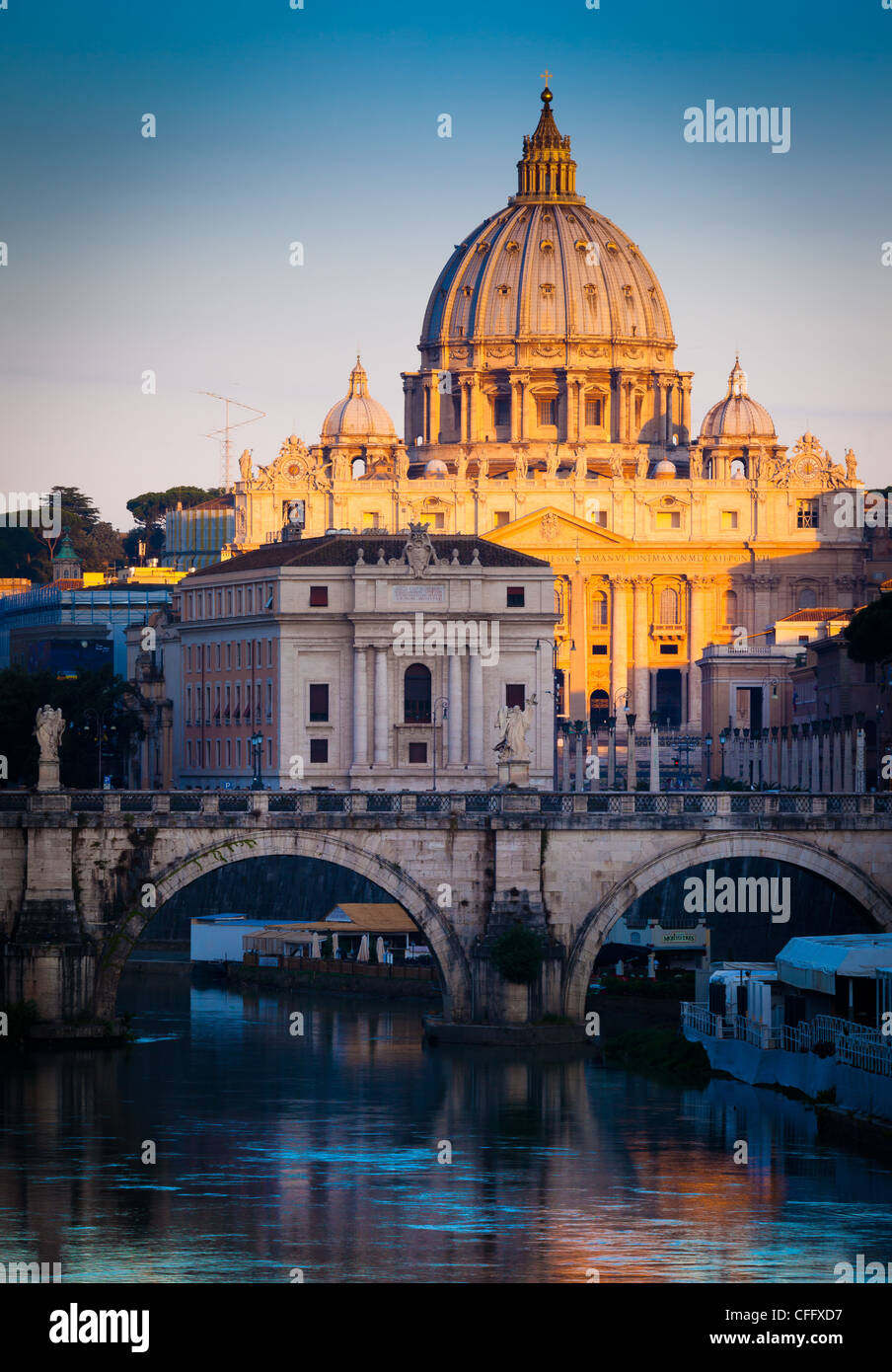 St. Peter's Basilica is a Late Renaissance church located within the Vatican City Stock Photo
