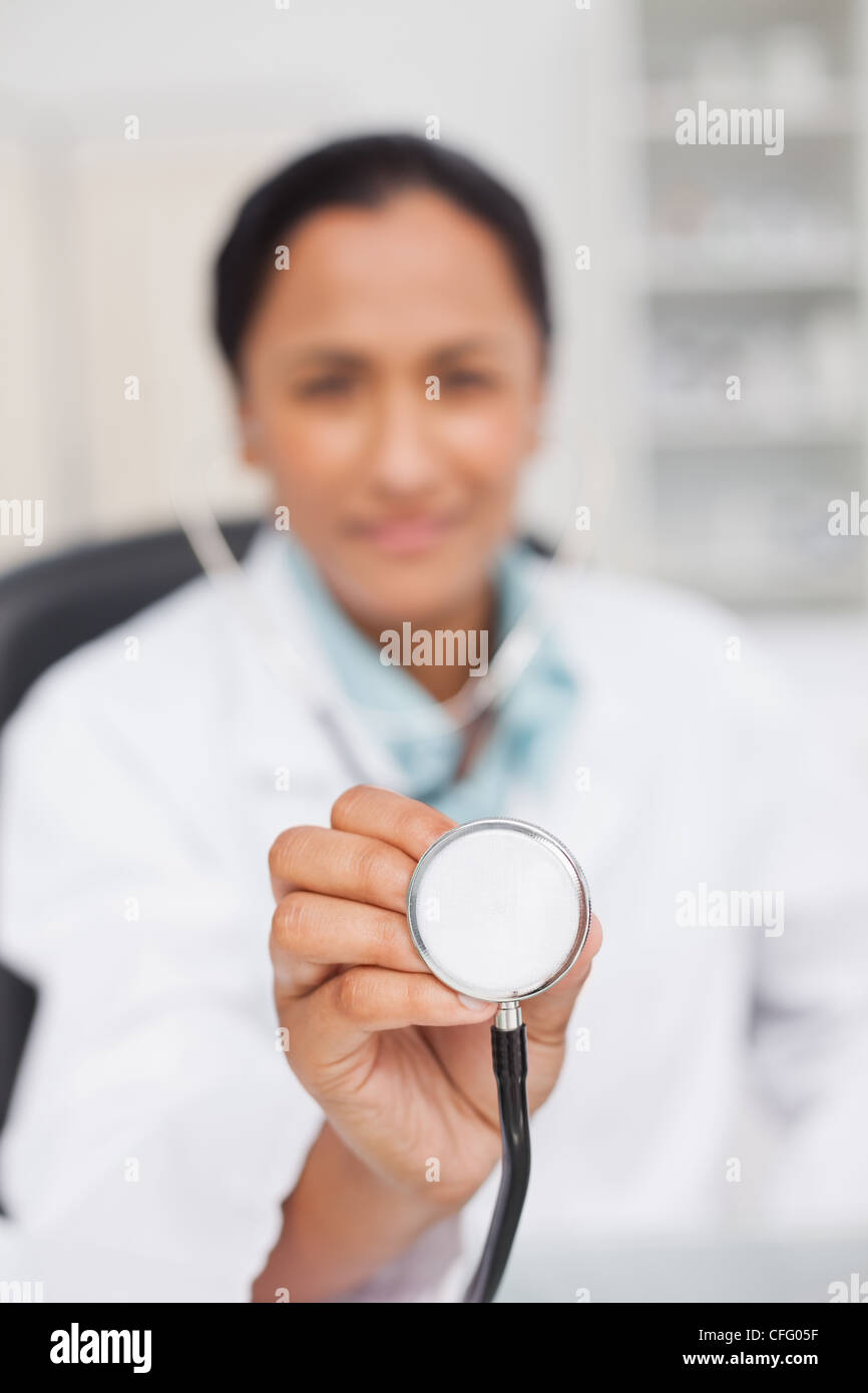 Doctor woman stethoscope lab hi-res stock photography and images - Alamy