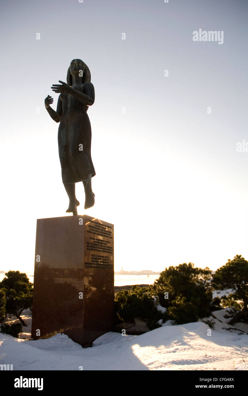 Statue of Peace by South Harbour, Helsinki, Finland Stock Photo Alamy