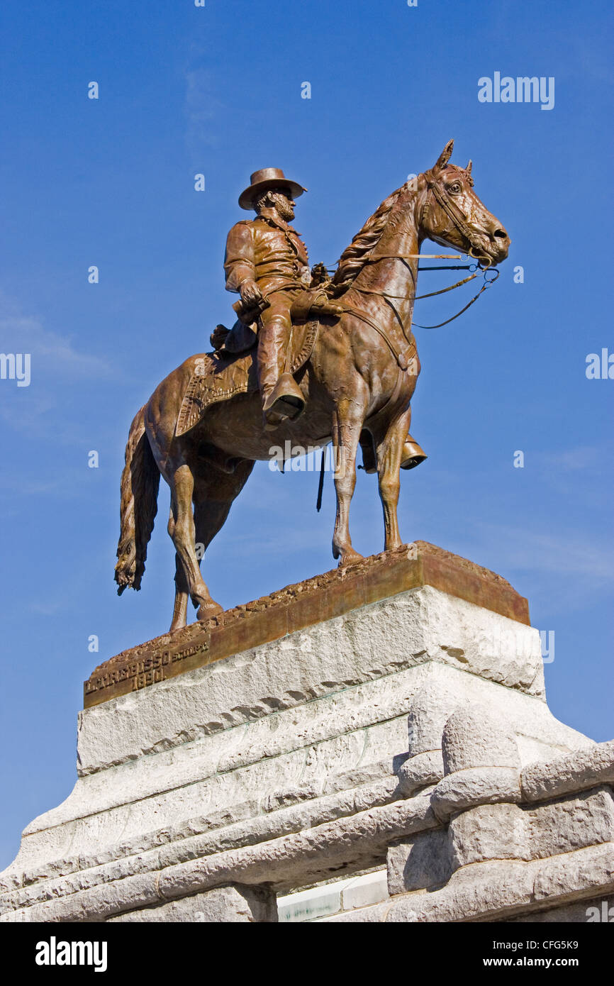 Ulysses S. Grant memorial statue in "Lincoln Park" Chicago Stock Photo