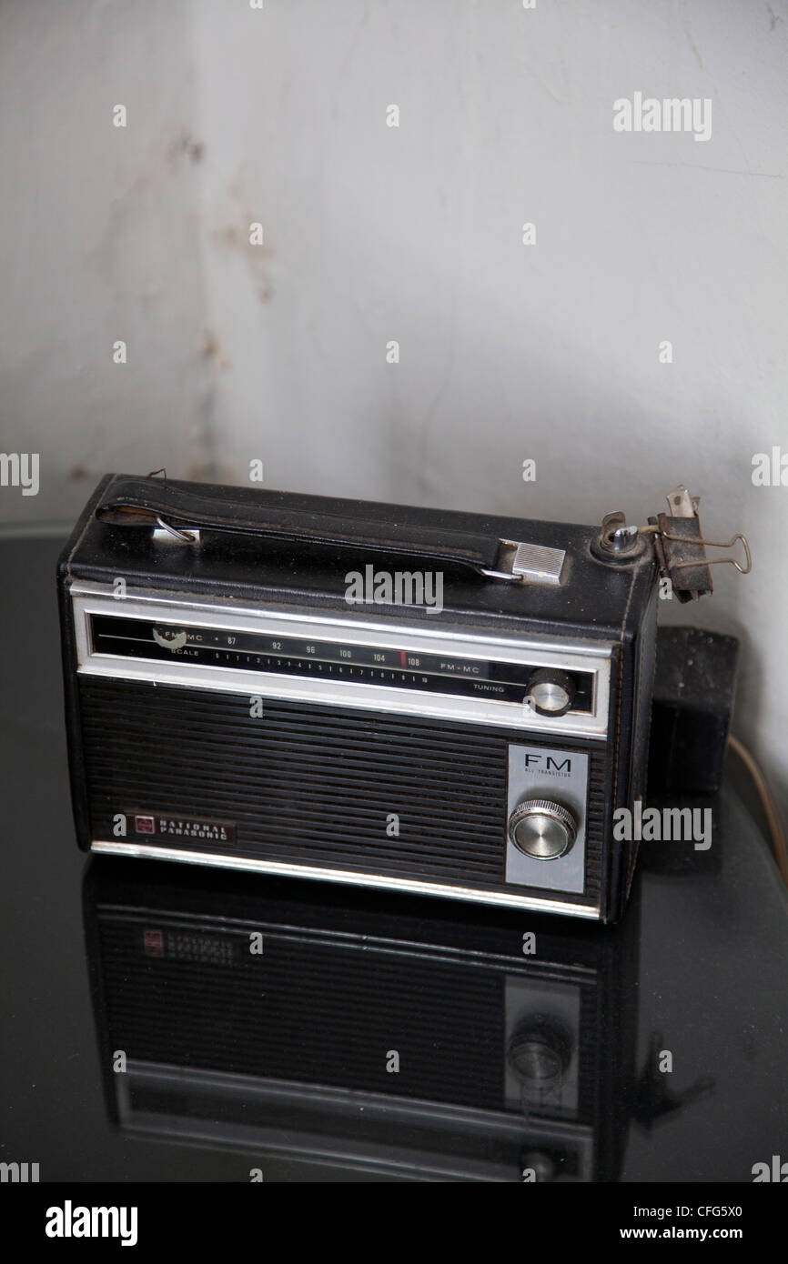 Old transistor radio isolated on white Stock Photo - Alamy