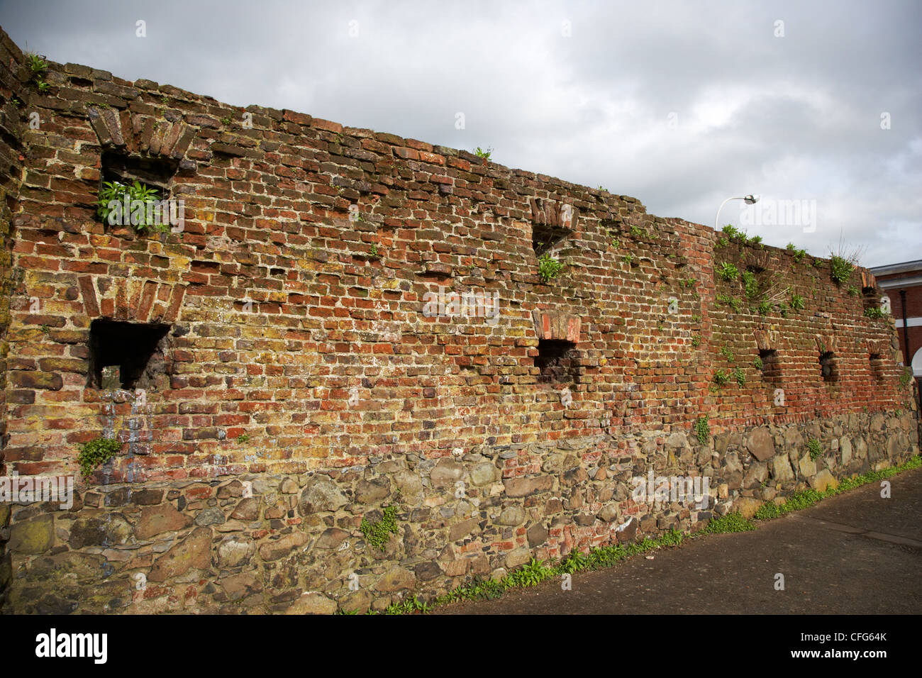 old antrim castle walls county antrim northern ireland uk Stock Photo