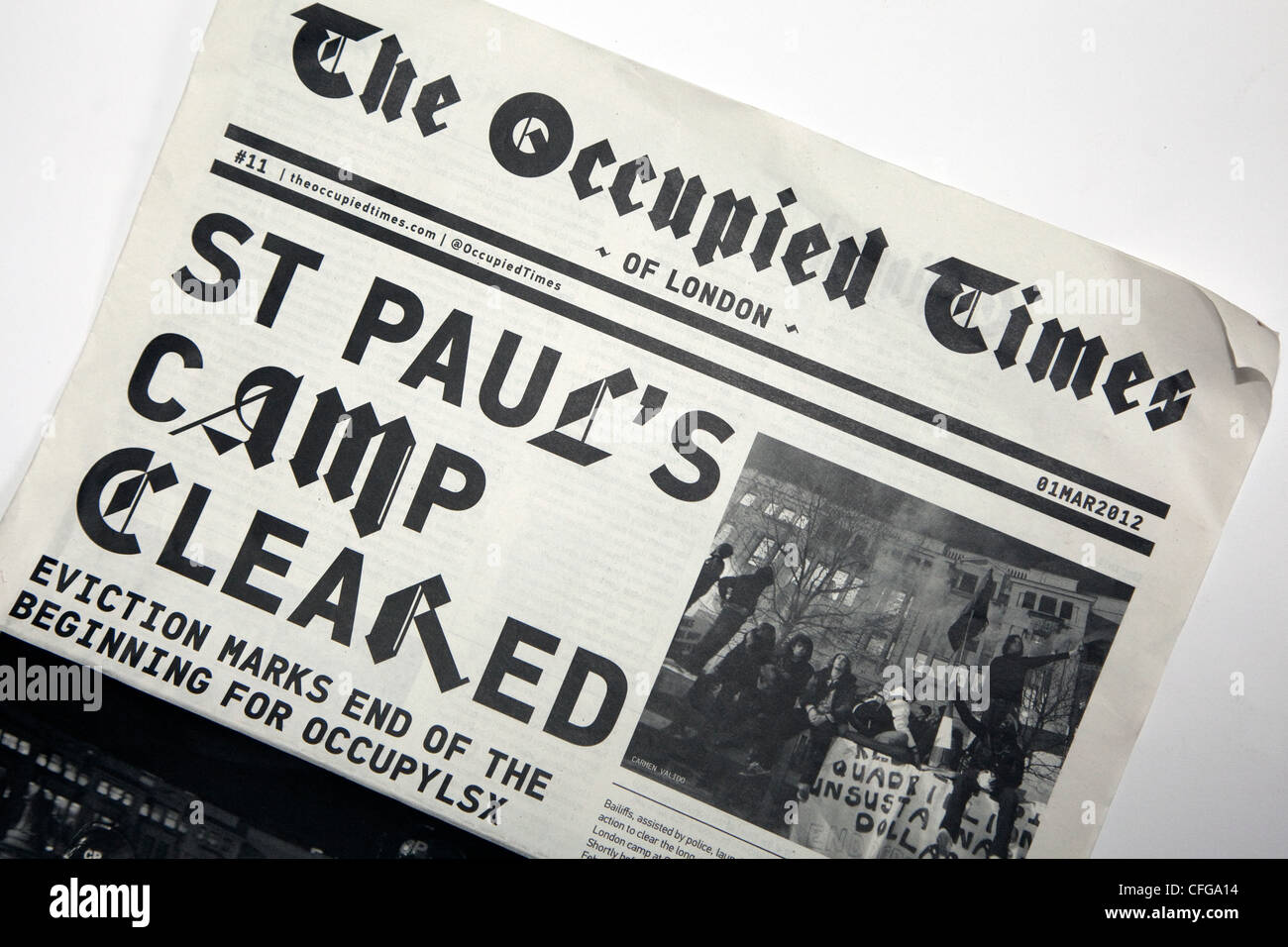 'The Occupied Times' newspaper of the Occupy London protest movement Stock Photo