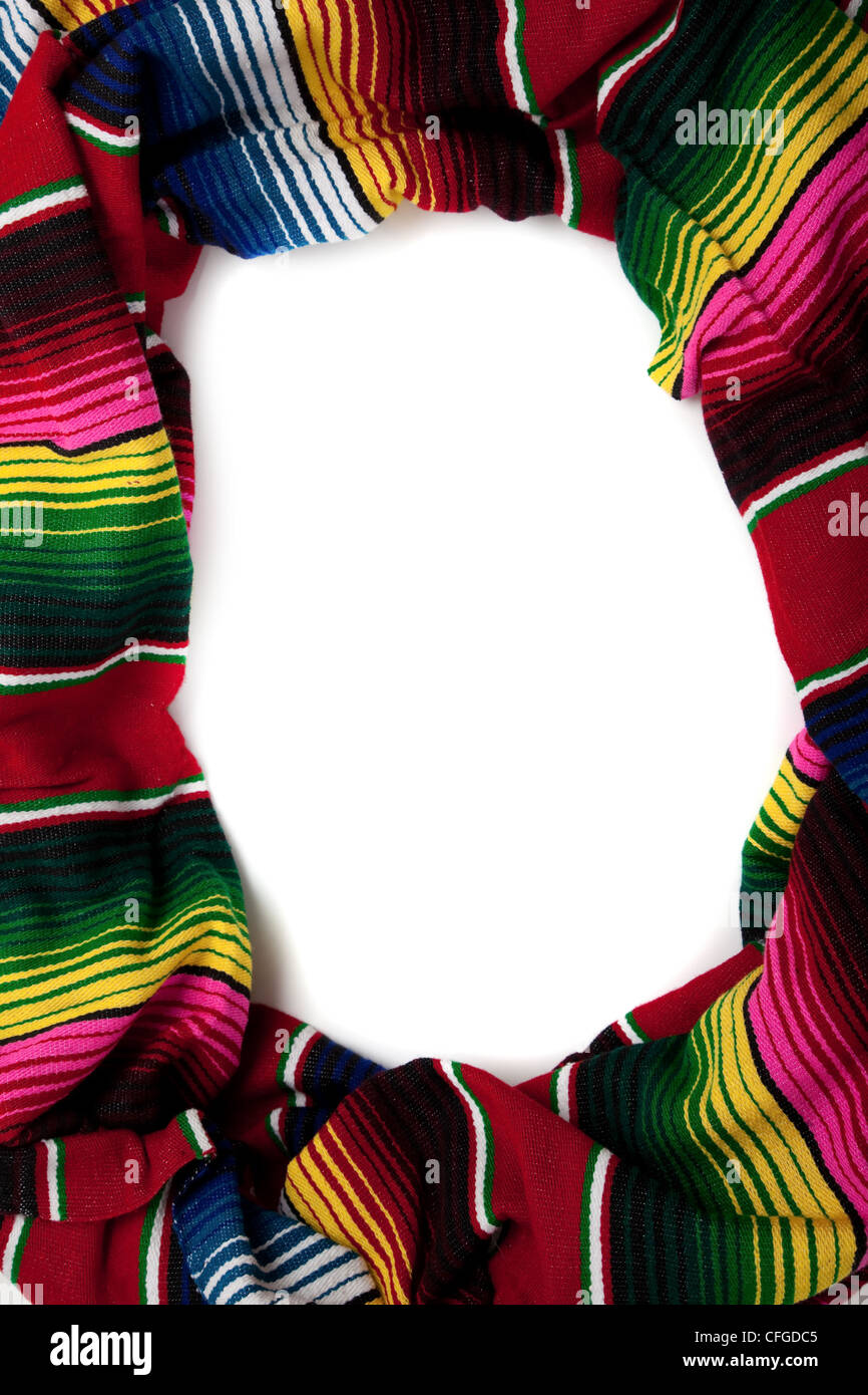 Mexican Serape with copy space in the middle Stock Photo