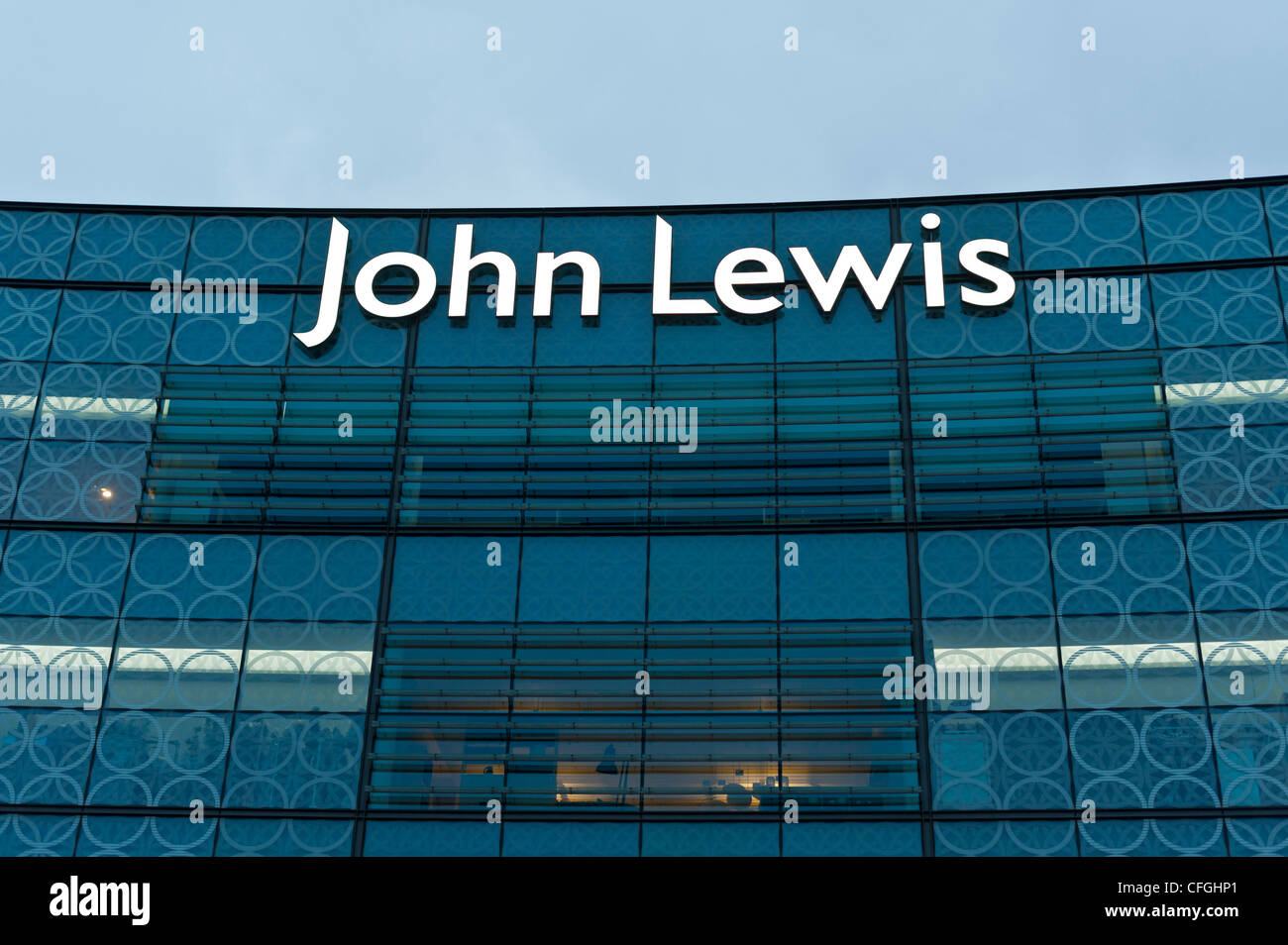 John Lewis store front and sign opposite the olympic park Stratford