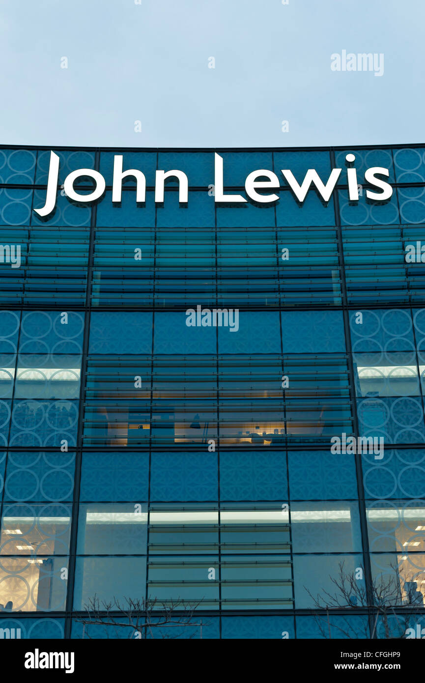 John Lewis store front and sign opposite the olympic park Stratford