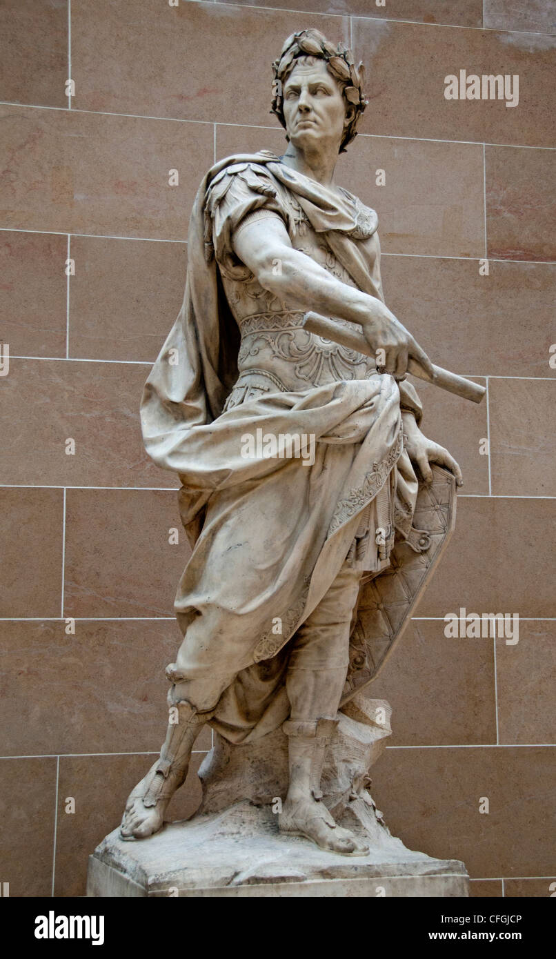 Gaius Julius Caesar 100  – 44 BC Roman emperor general statesman by Nicolas Coustou 1658–1733 Stock Photo