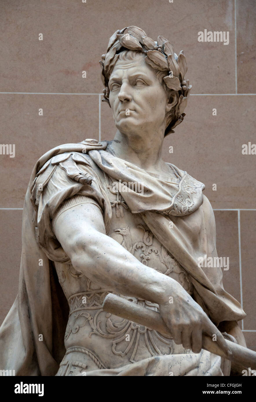 Gaius Julius Caesar 100  – 44 BC Roman emperor general statesman by Nicolas Coustou 1658–1733 Stock Photo