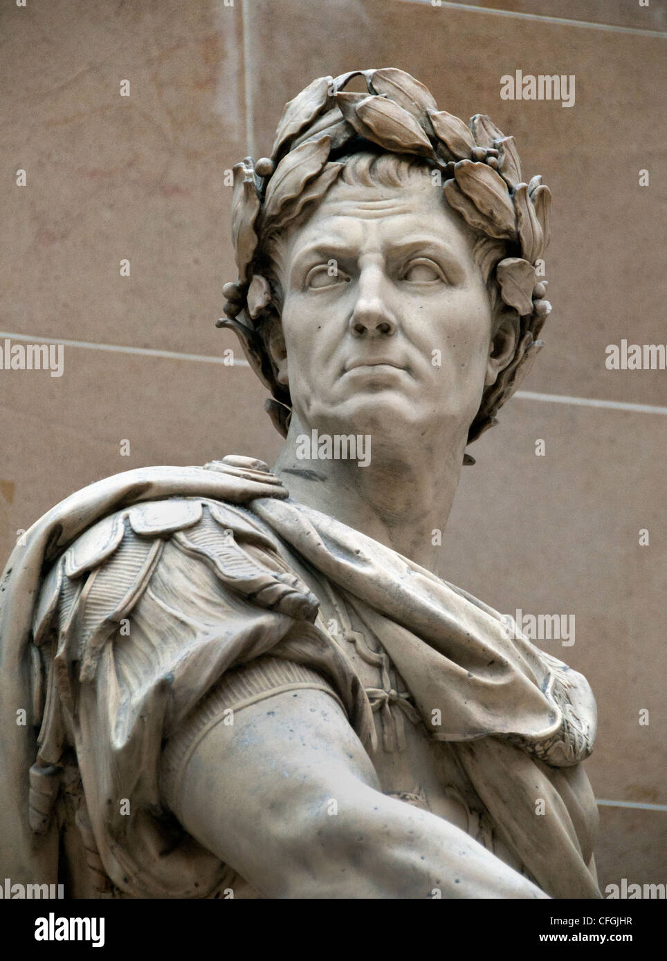 Gaius Julius Caesar 100  – 44 BC Roman emperor, by Nicolas Coustou 1658–1733 Rome, Roman, Stock Photo