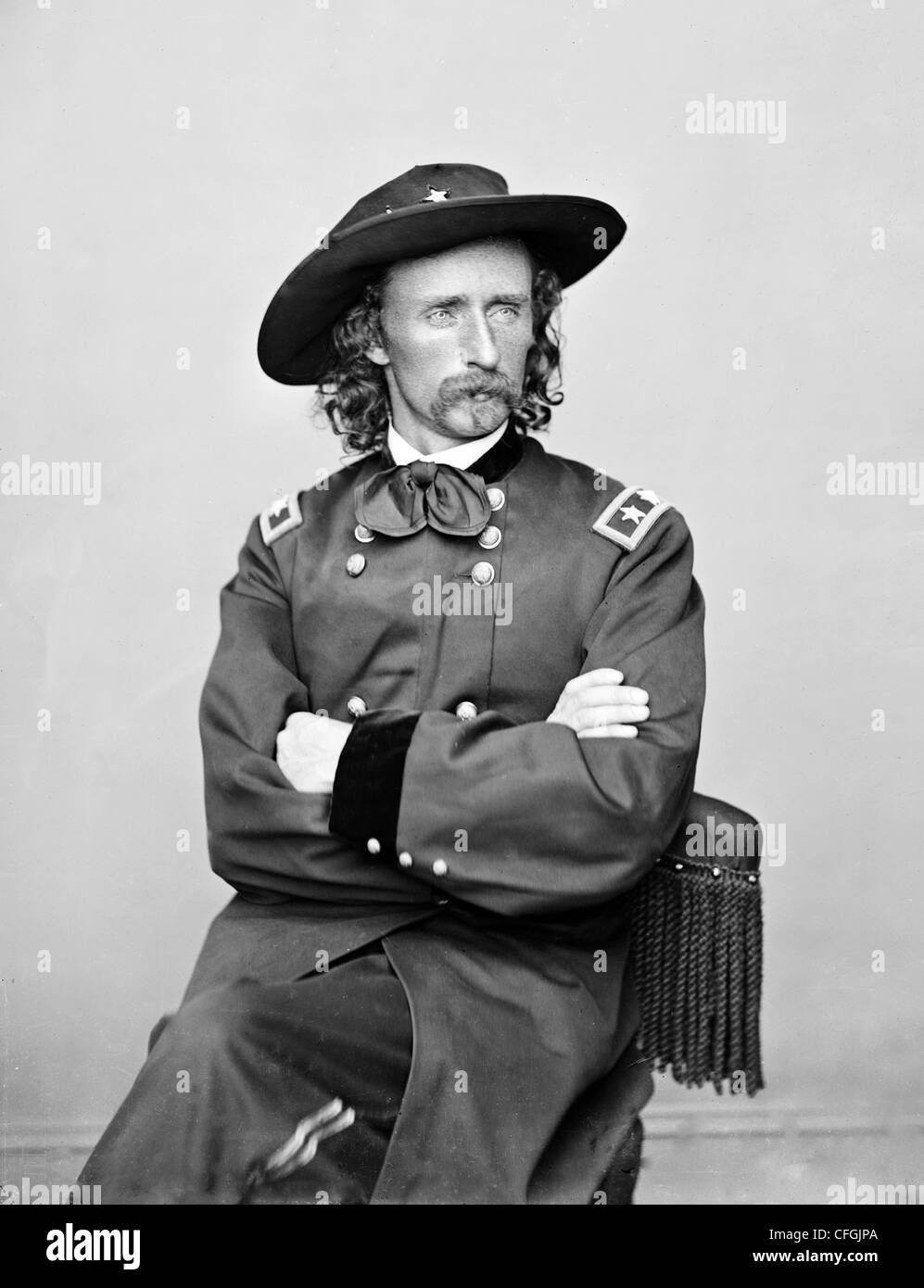 GEORGE ARMSTRONG CUSTER (1839-1876) US Army cavalry officer commander Stock Photo