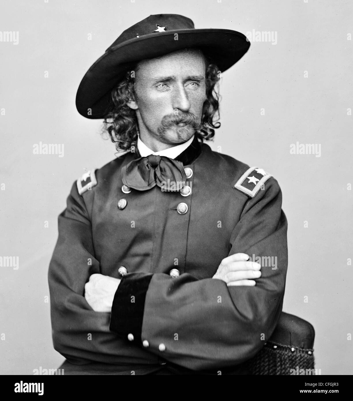 GEORGE ARMSTRONG CUSTER (1839-1876) US Army cavalry officer commander Stock Photo