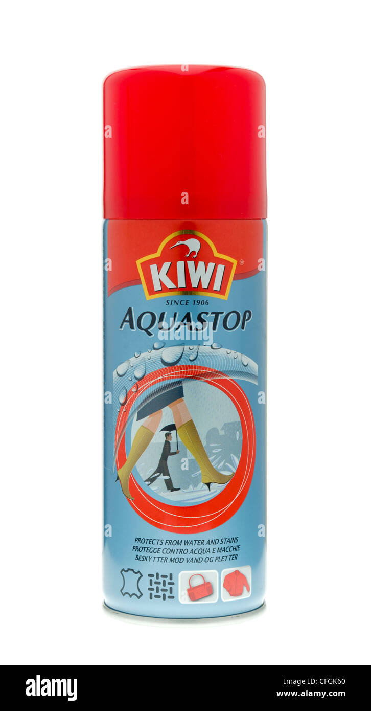 Can of Kiwi Nubuck & Suede Protector Spray Stock Photo - Alamy