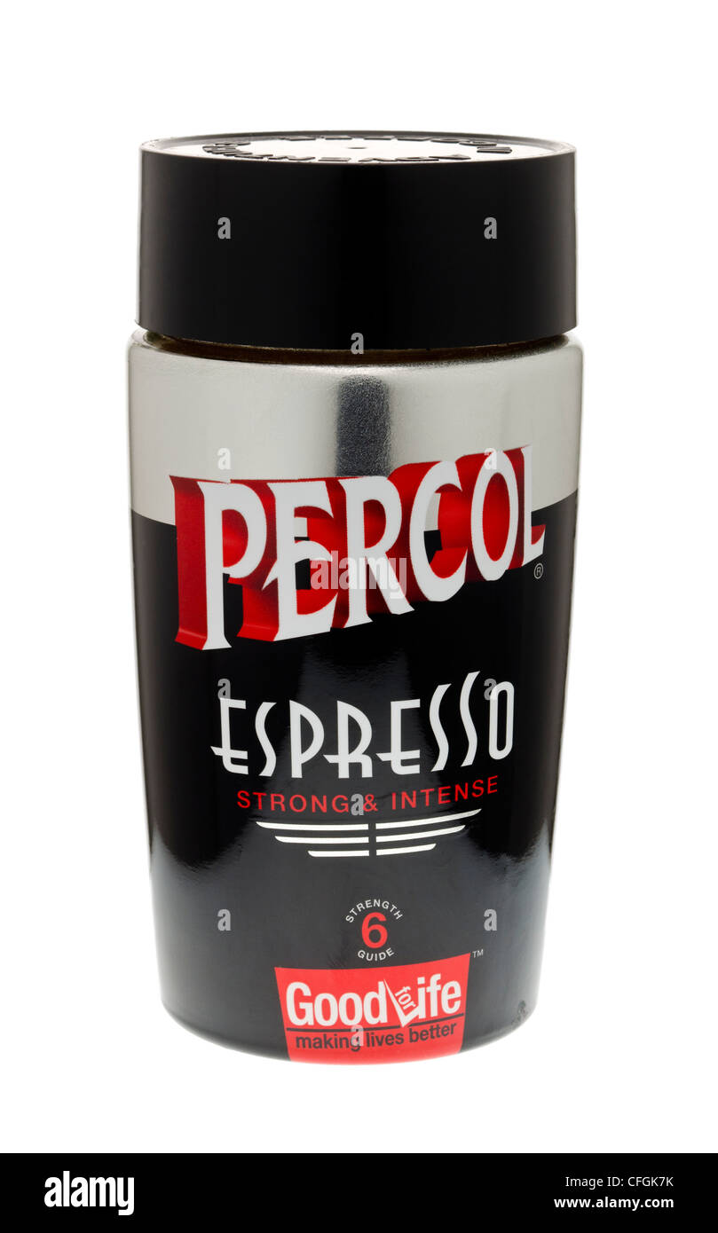 Jar of Percol Espresso Instant Coffee Stock Photo Alamy