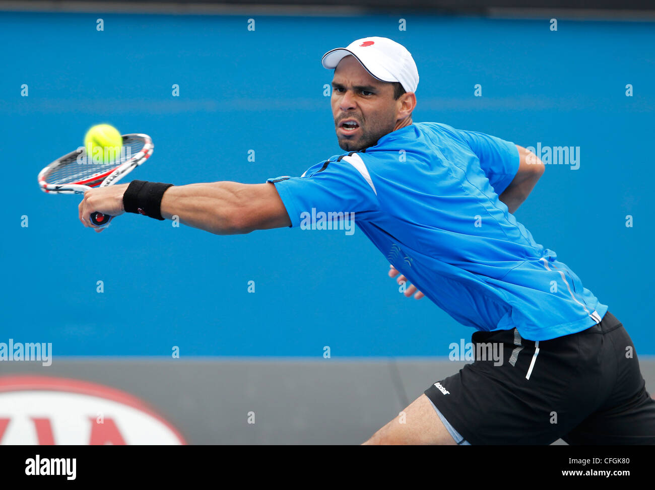 Alejandro Falla (COL) at the Australian Open 2012, ITF Grand Slam Tennis Tournament, Melbourne Park,Australia. Stock Photo