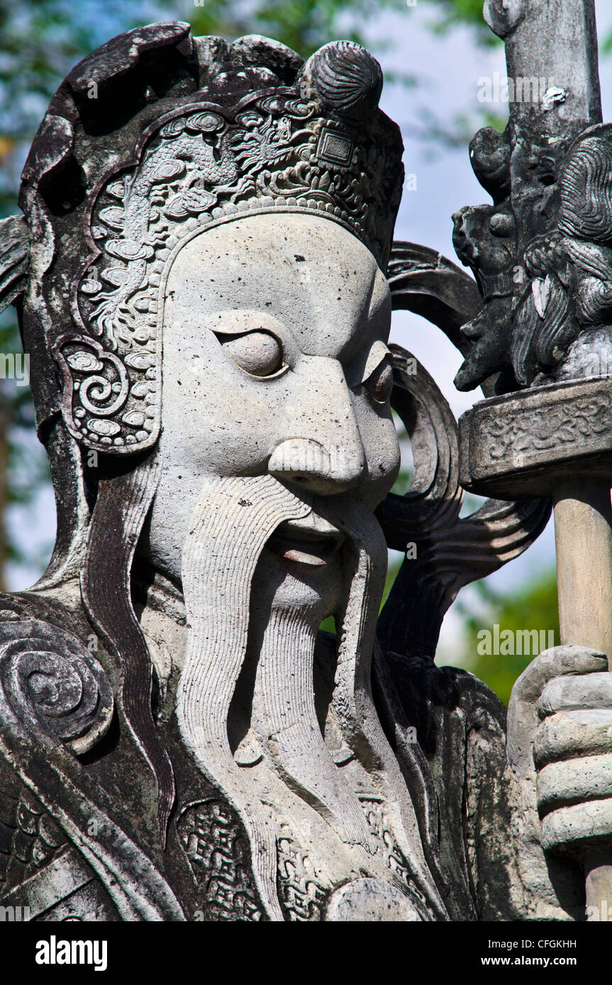 Detail of a statue once used as ballast in a Chinese merchant ship