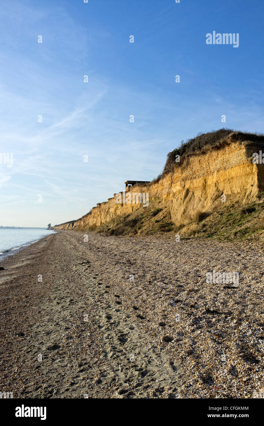 cliff erosion south coast UK Stock Photo