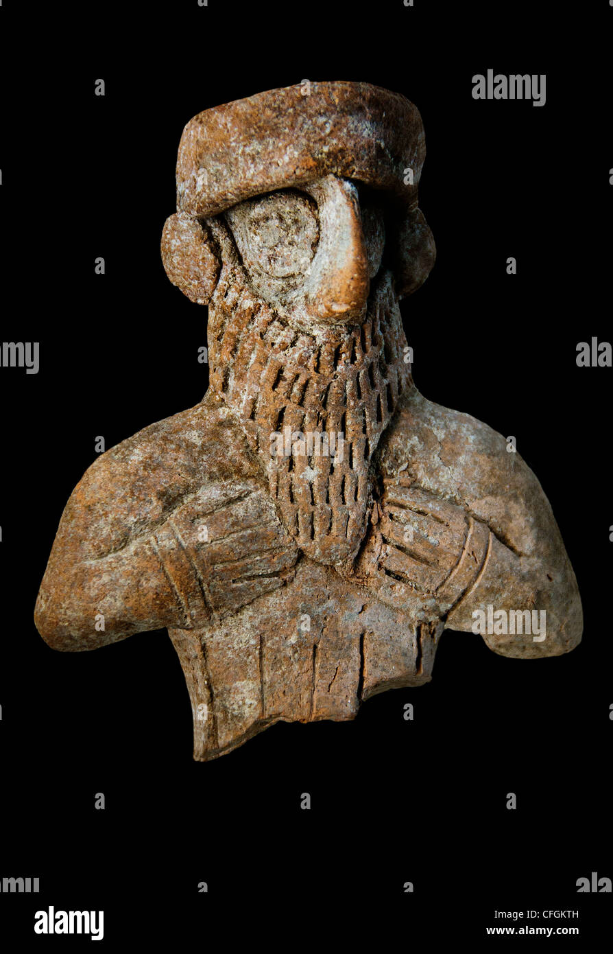 Statue Terracotta Pottery 2340-1500 BC Susa Mesopotamian Mesopotamia  Persia Persian Iran Stock Photo