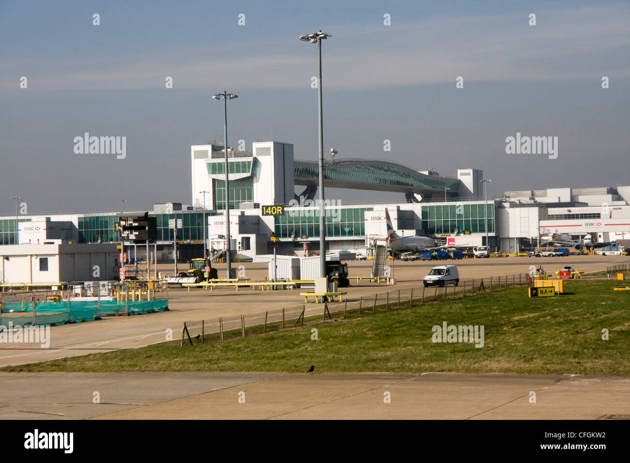 london gatwick airport terminal buildings west sussex england uk Stock