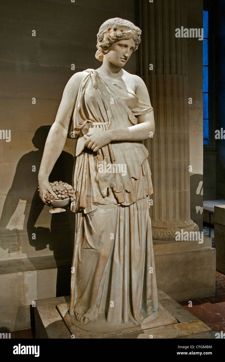 Maenad (Bacchante) Roman Imperial (1st-2nd century AD) Italy Italian Marble Stock Photo