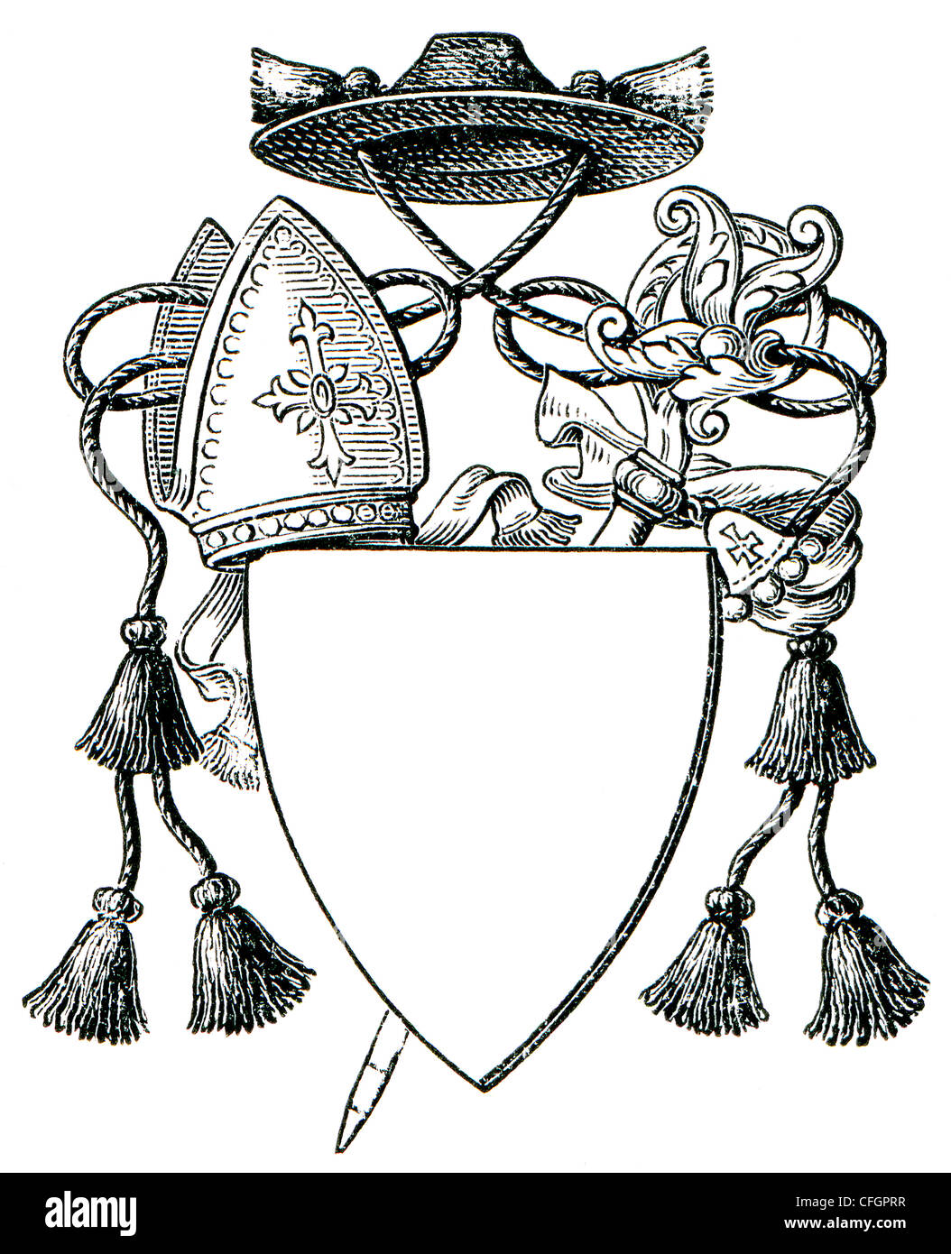 Abbot Coat of Arms. The Roman Catholic Church Stock Photo Alamy