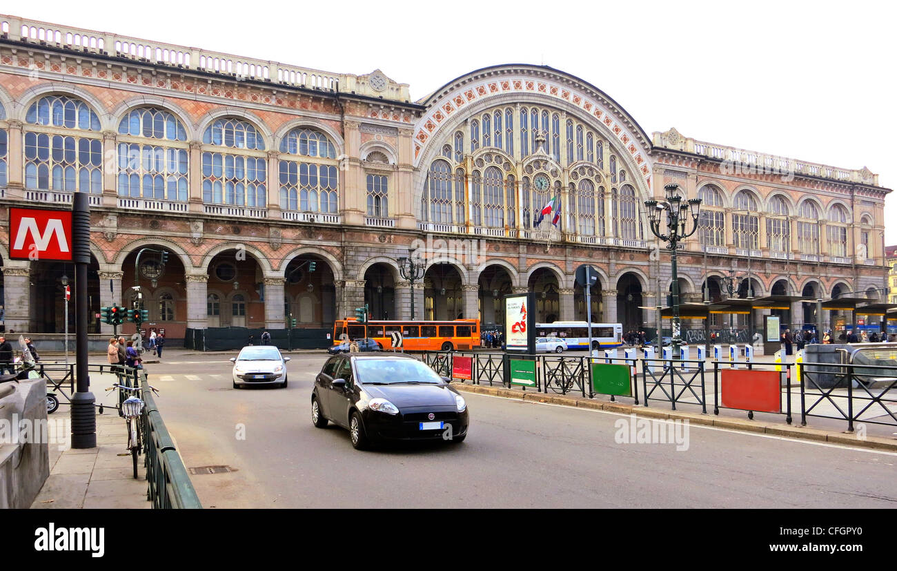 Torino Porta Nuova station. Stock Photo