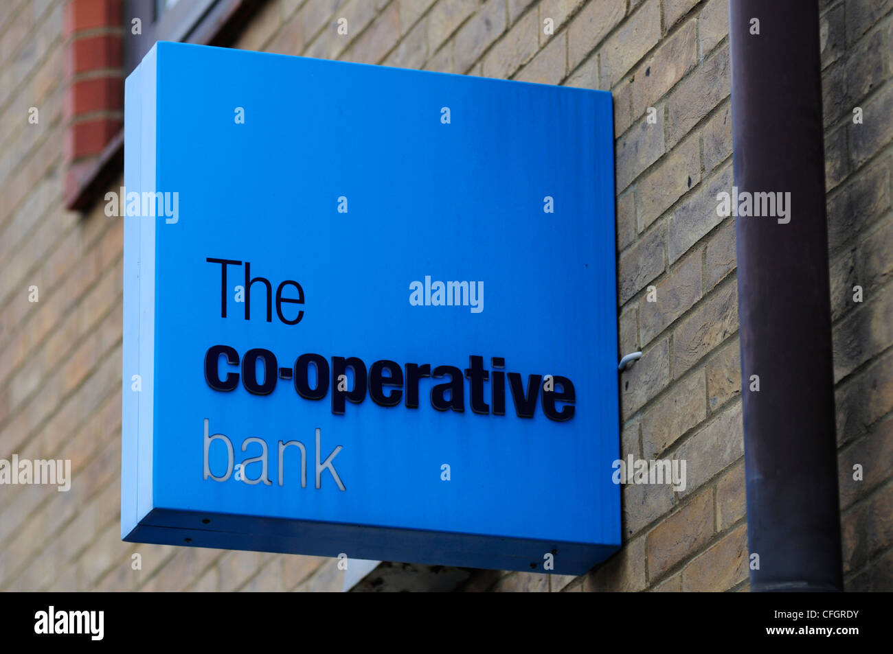 The Co-Operative Bank Sign, Cambridge, England, UK Stock Photo