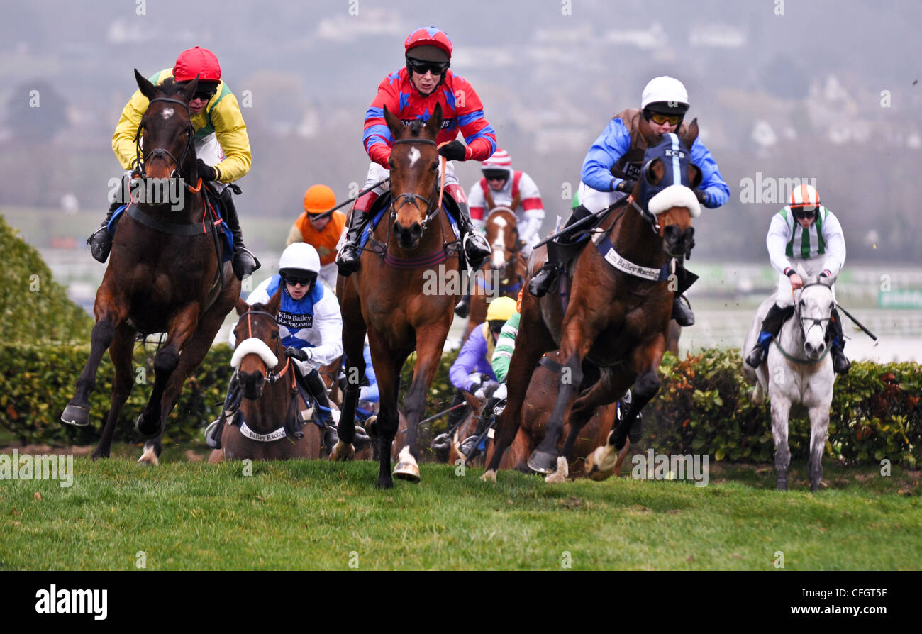 Balthazar King (IRE) before winning the Glenfarclas Handicap Chase in which two horses died Day