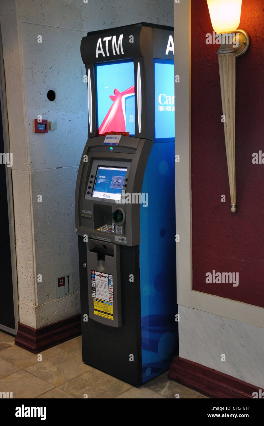 Cruise Ship Atm Stock Photo Alamy