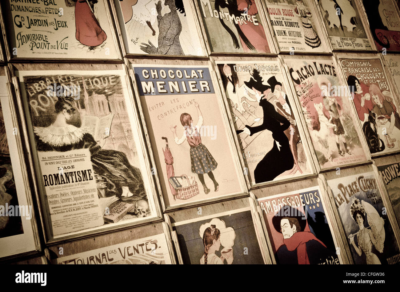 Antique prints for sale in Montmartre, Paris, France Stock Photo Alamy