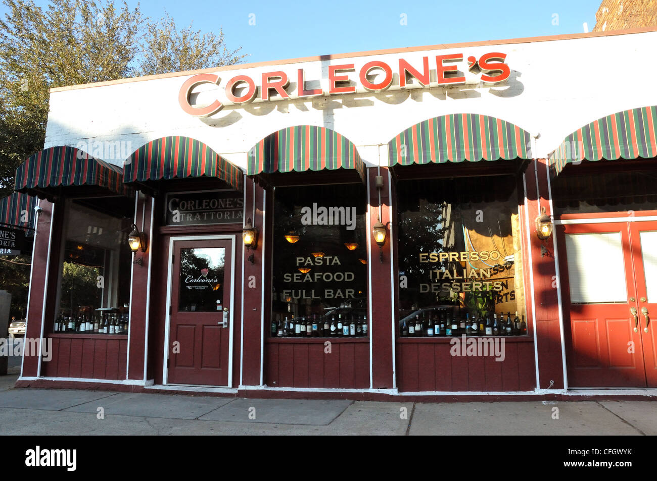 Corleone's Trattoria Italian restaurant, Savannah, USA Stock Photo Alamy