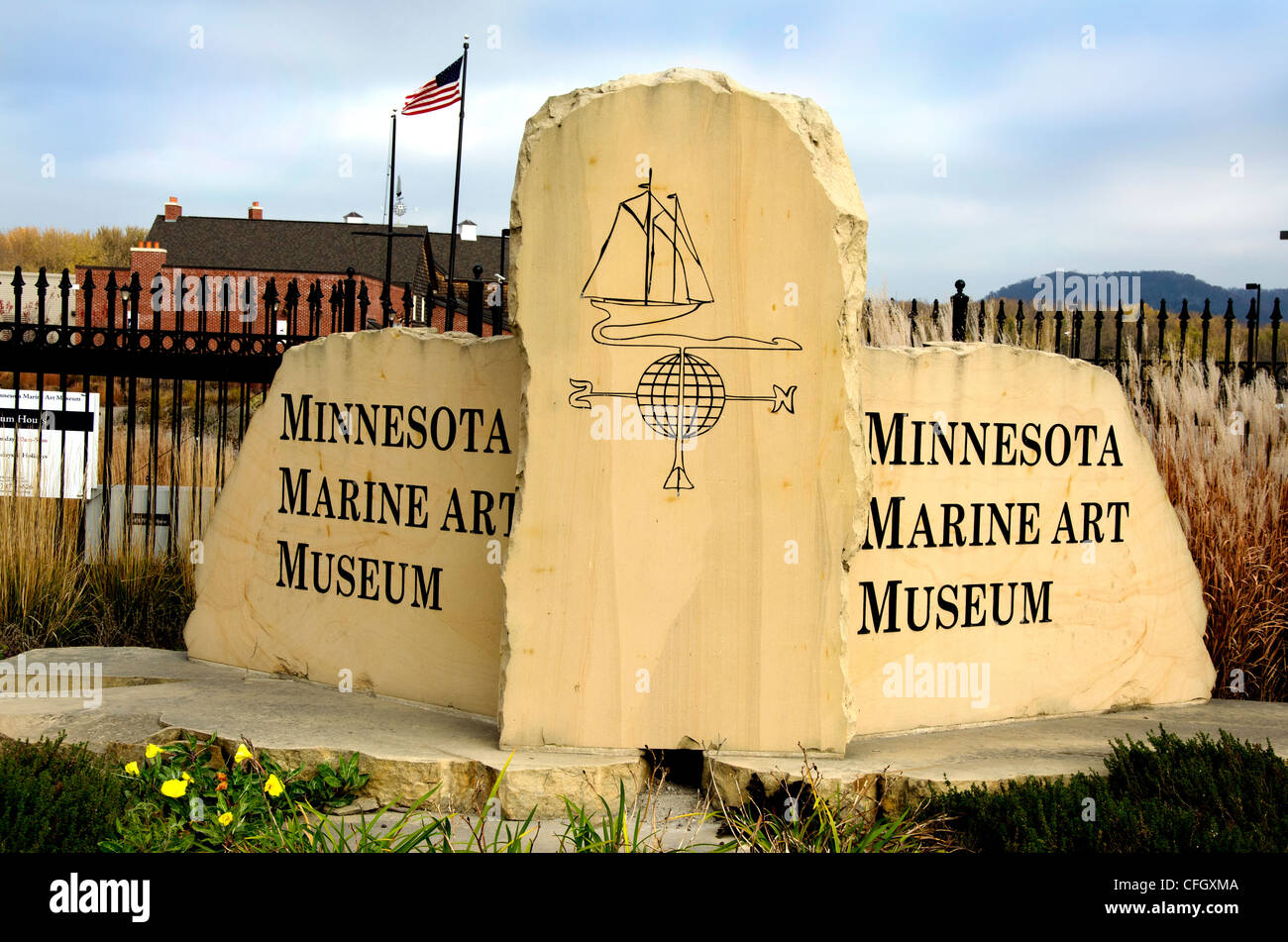 The Minnesota Marine Art Museum in Winona, Minnesota features art inspired by water. Stock Photo