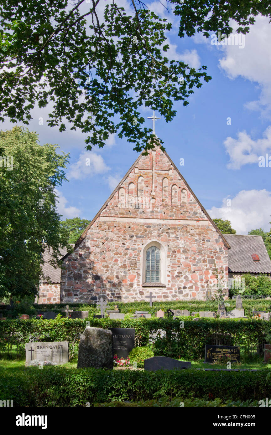The old Church on Nauvo at the Turku Archipelago in Finland Stock Photo