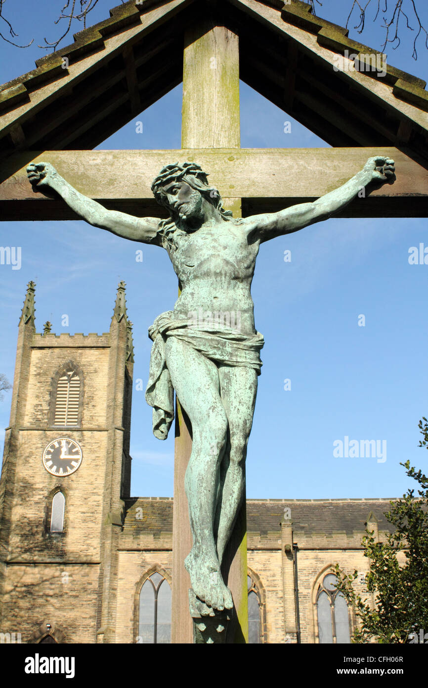 Depiction St Anne In The Grove Southowram Crucification Of Jesus Stock Photo Alamy