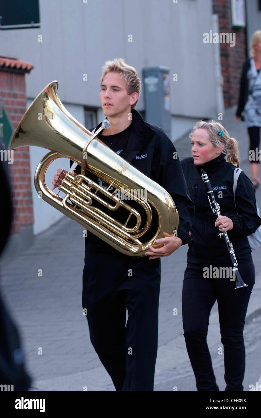NORWAY MOLDE Young jazz musicians during the annual Molde Jazz Festival Stock Photo Alamy