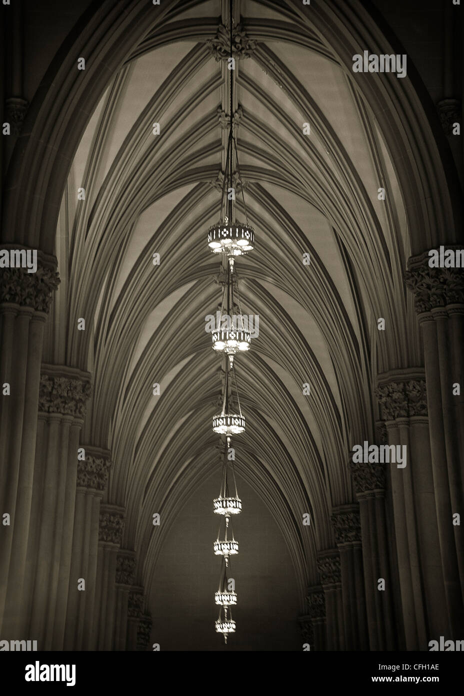 St. Patrick's Cathedral Archway, New York City Stock Photo