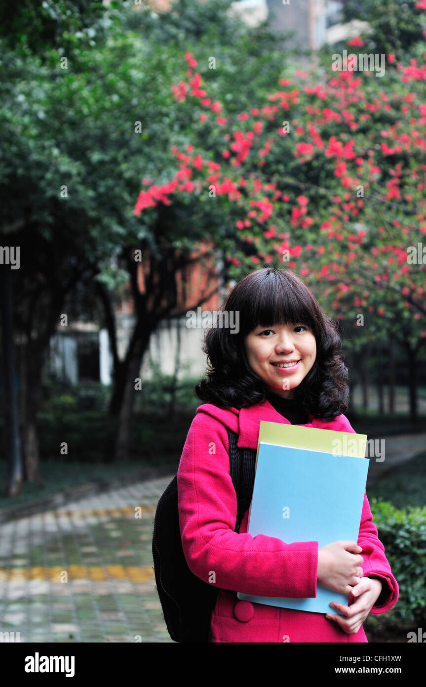 portrait of an asian college girl Stock Photo - Alamy