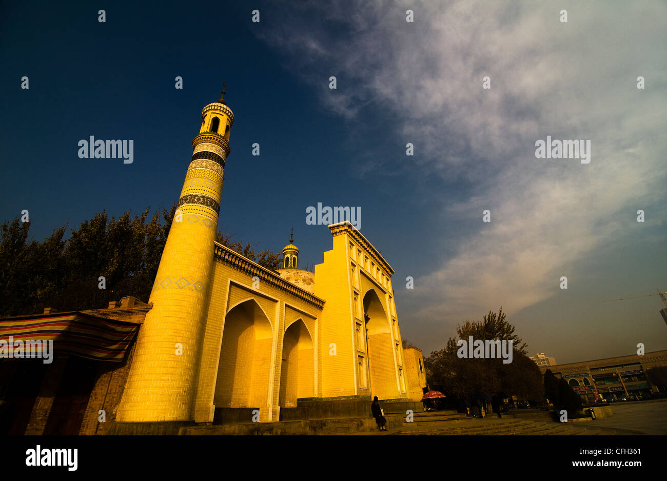 Id Kah mosque is the heart of Uyghur culture. Stock Photo