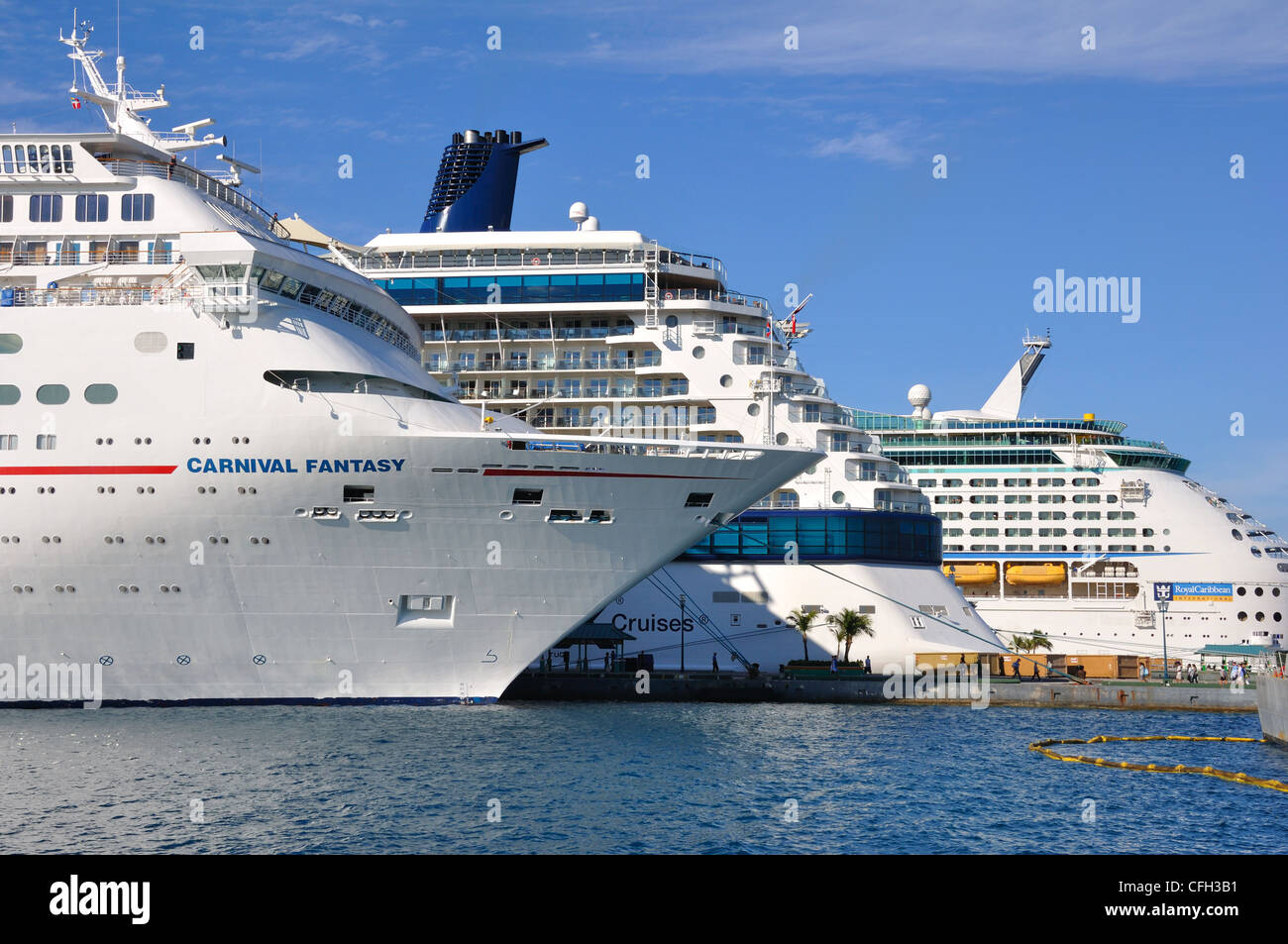 Cruise ships docked in Nassau, Bahamas Stock Photo Alamy